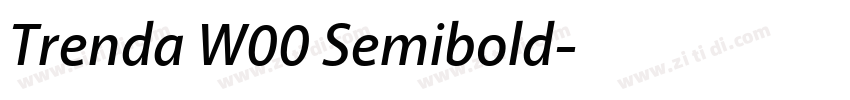 Trenda W00 Semibold字体转换